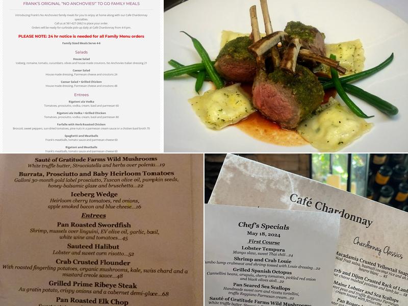 Café Chardonnay Menu