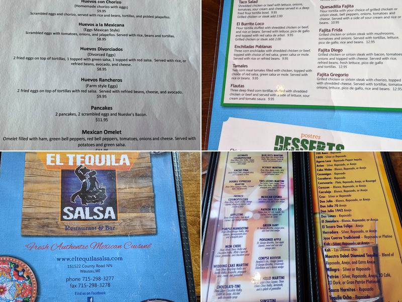 El Tequila Salsa LLC Menu