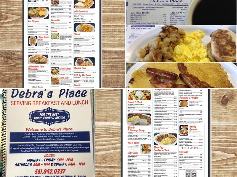 Debra's Place Menu