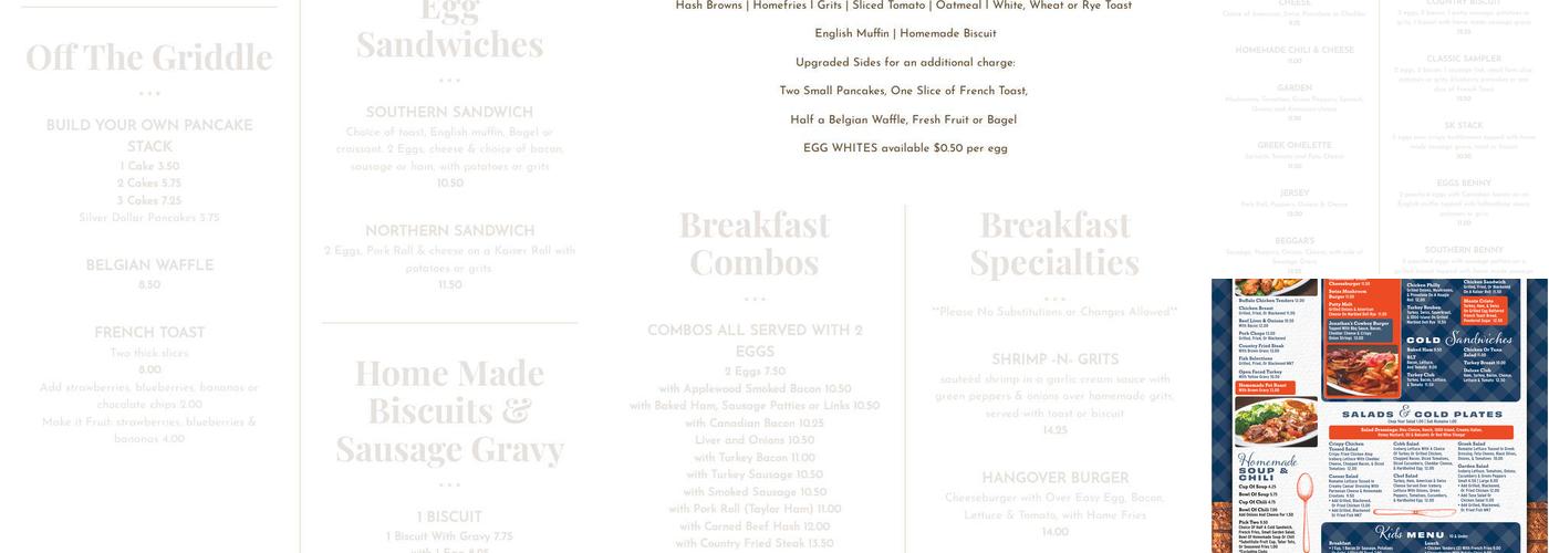 Southern Kitchen Menu