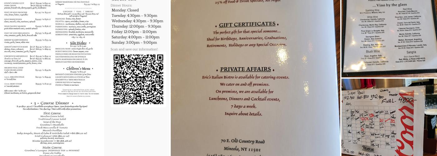 Eric's Menu