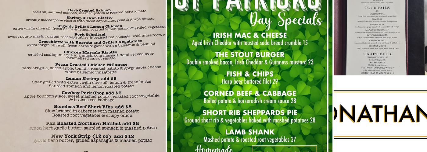 Jonathan's Restaurant Menu