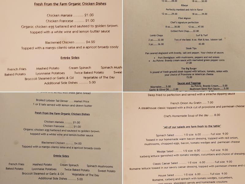 1120 Prime Steakhouse Menu