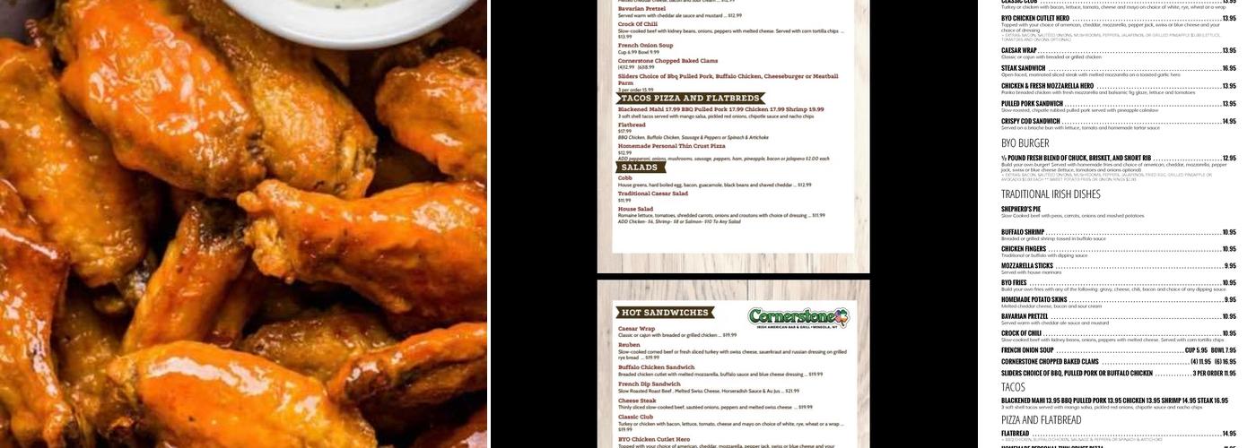 Cornerstone Bar Menu