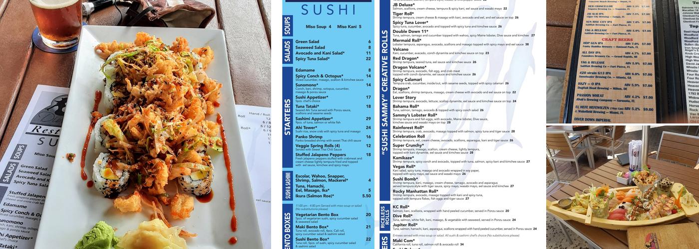Dive Bar Restaurant Menu
