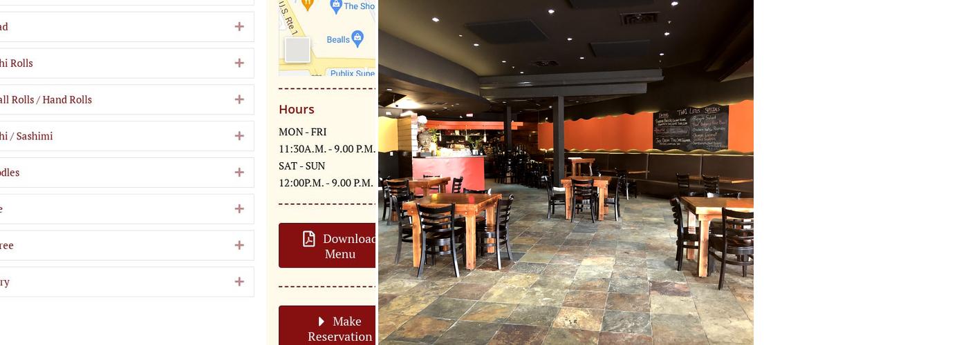 Thai Lotus - JUPITER, FL Menu