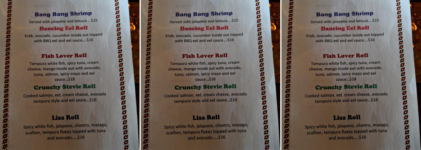 2 Vinez Menu
