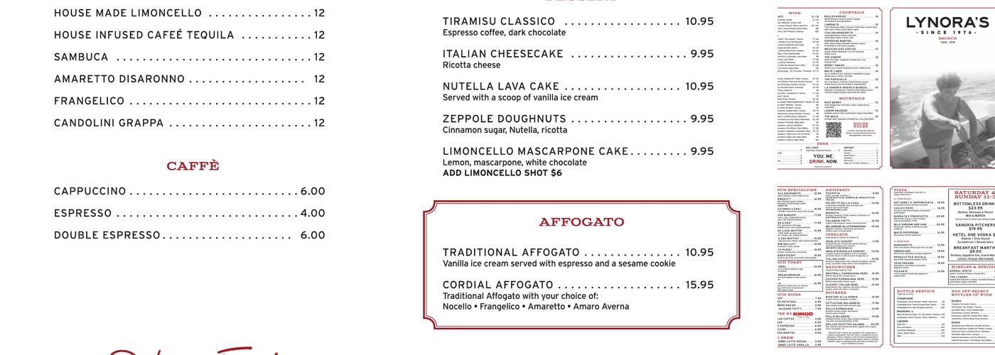 Lynora's Jupiter Menu