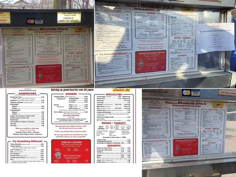 Minnetonka Drive In Menu