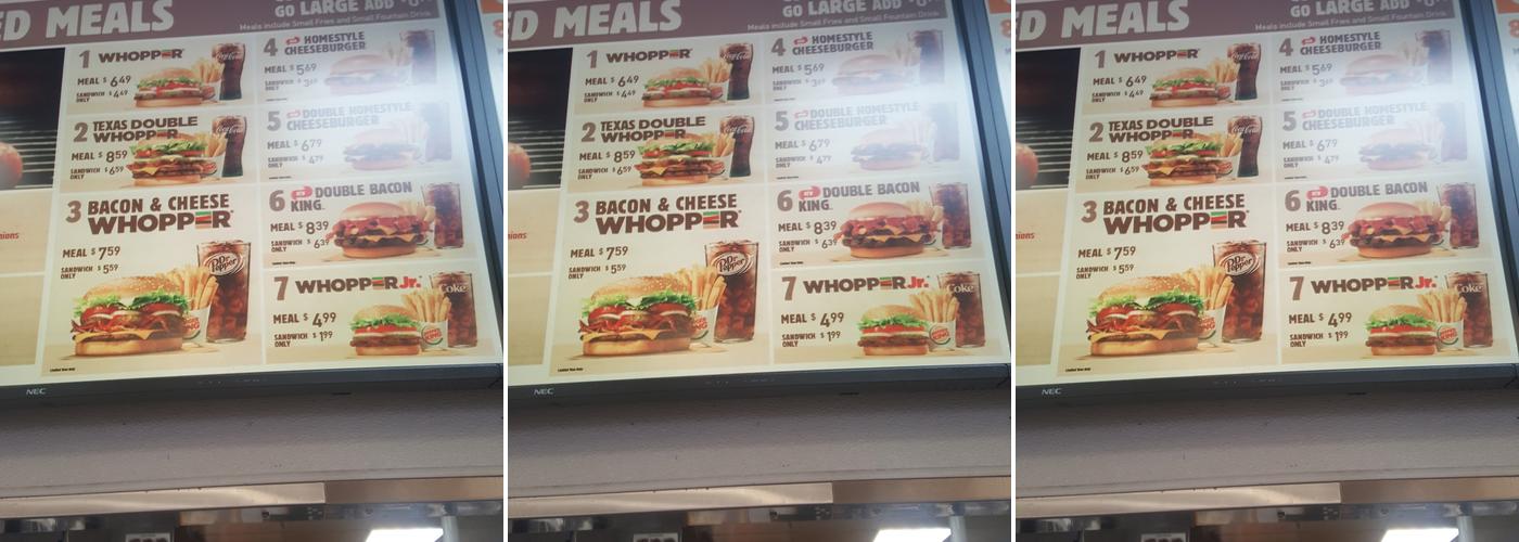 Burger King Menu