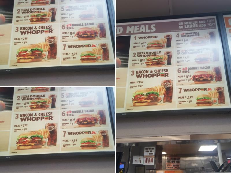 Burger King Menu