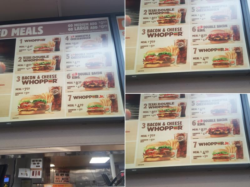 Burger King Menu
