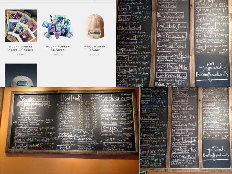Mocha Monkey Menu