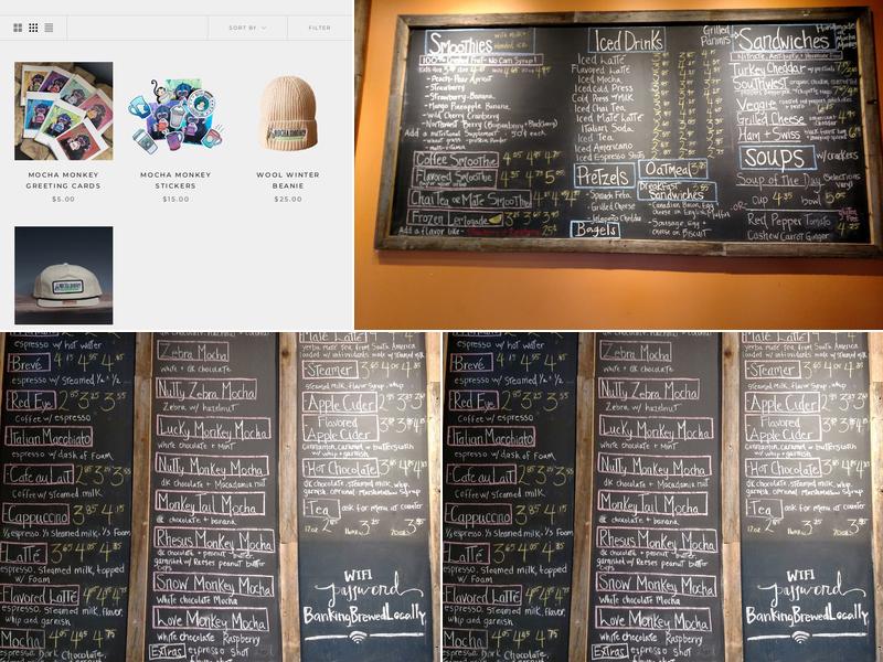 Mocha Monkey Menu