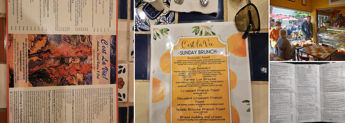 C'est La Vie - Pastries Breakfast & Dinner Menu