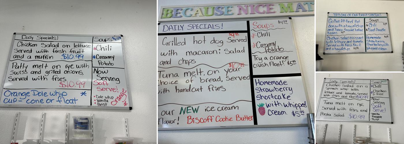 Lickity Split Cafe Menu