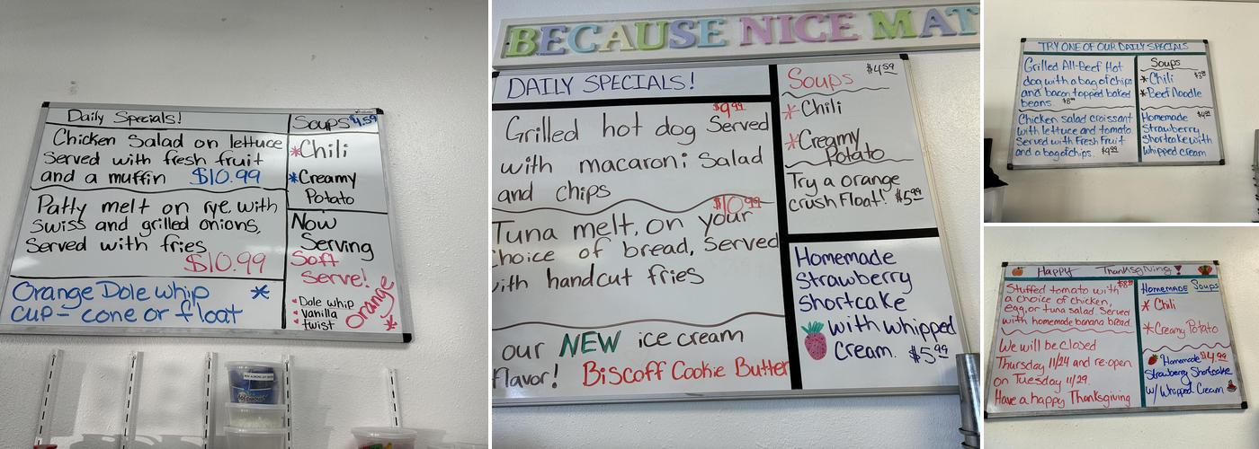 Lickity Split Cafe Menu