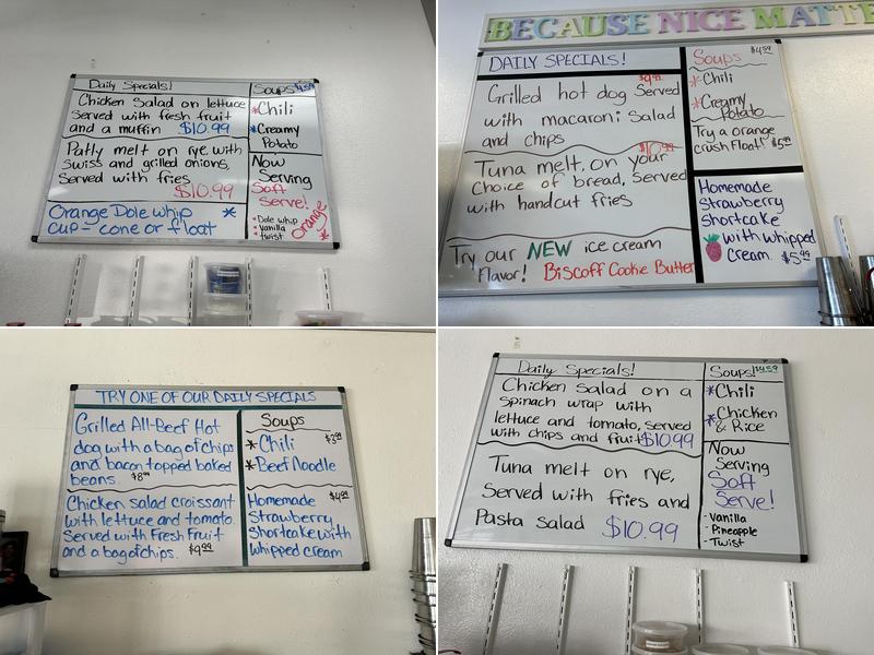 Lickity Split Cafe Menu