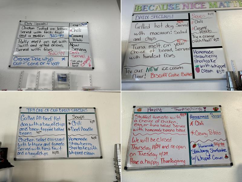 Lickity Split Cafe Menu