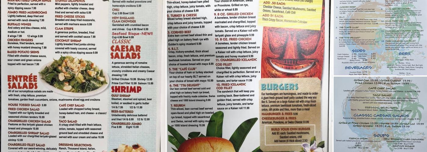 Cafe 776 Menu