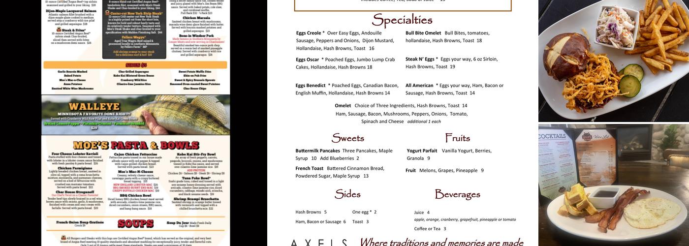 Moe's Char House Menu
