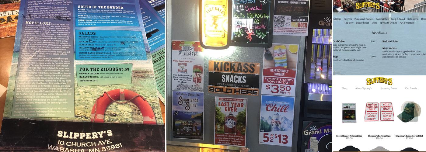 Slippery's Bar & Grill Menu