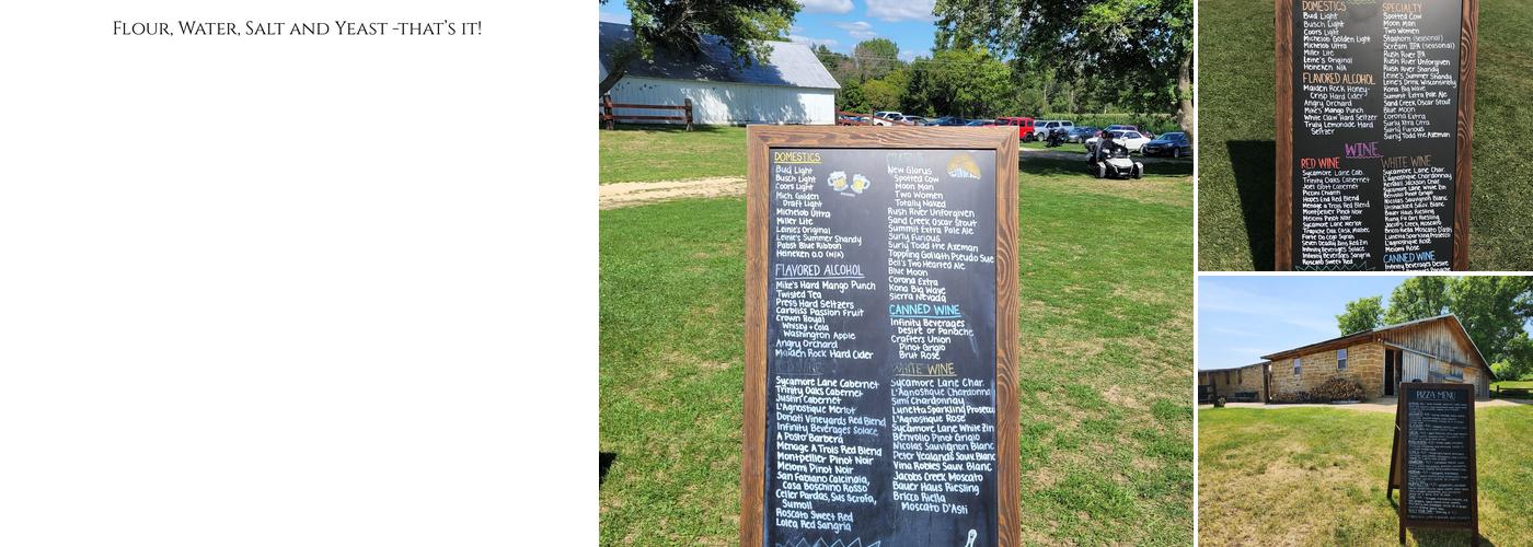 The Stone Barn Menu