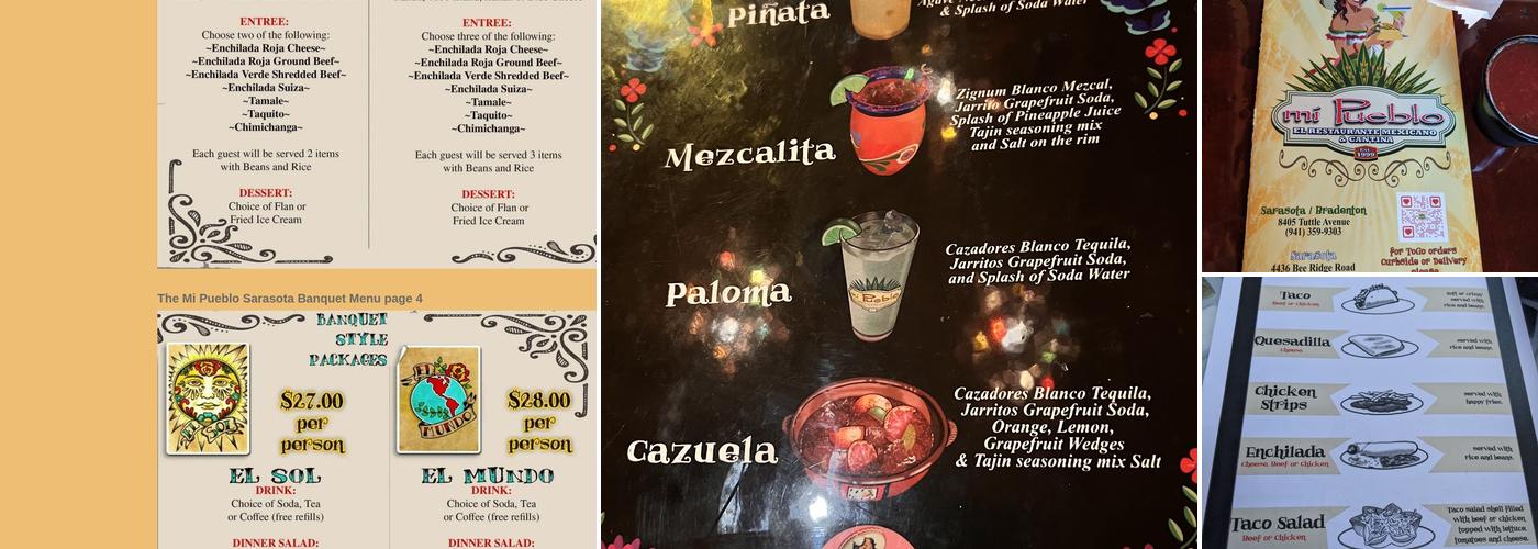 Mi Pueblo El Restaurante Mexicano & Cantina - Venice Menu