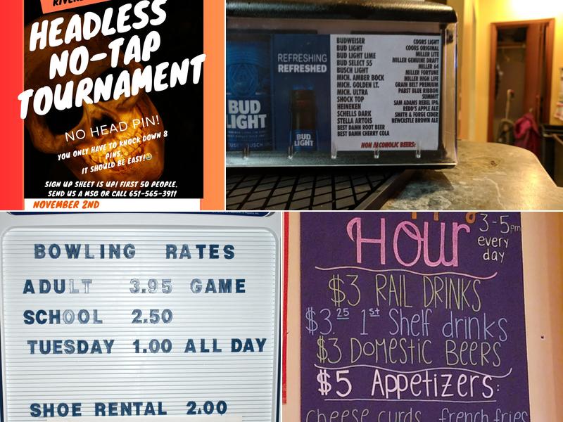 Riverboat Lanes Menu