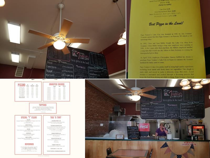 Papa Tronnio's Pizza Menu