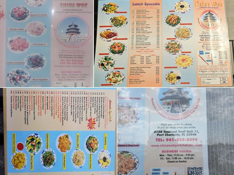 China Wok (next to neighborhood Walmart) Menu