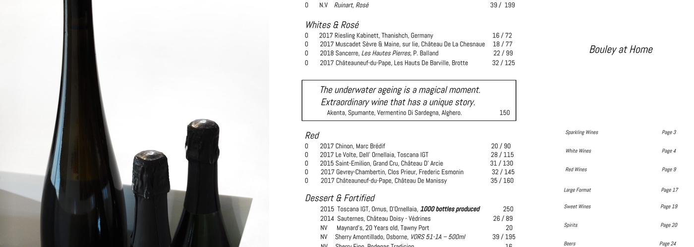 Bouley Test Kitchen Menu