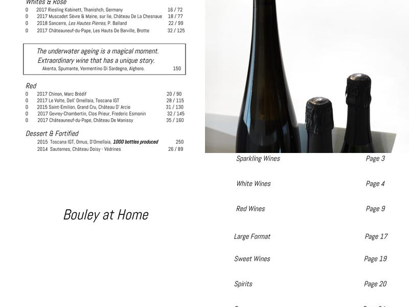 Bouley Test Kitchen Menu