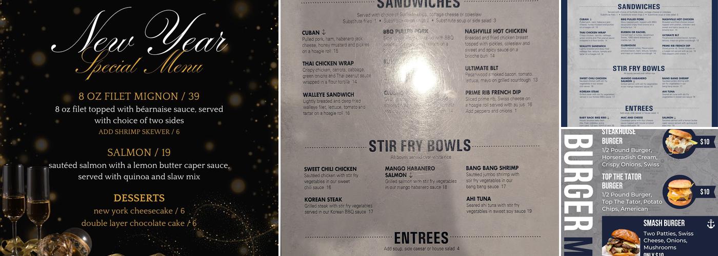 Surfside Bar and Grill Menu