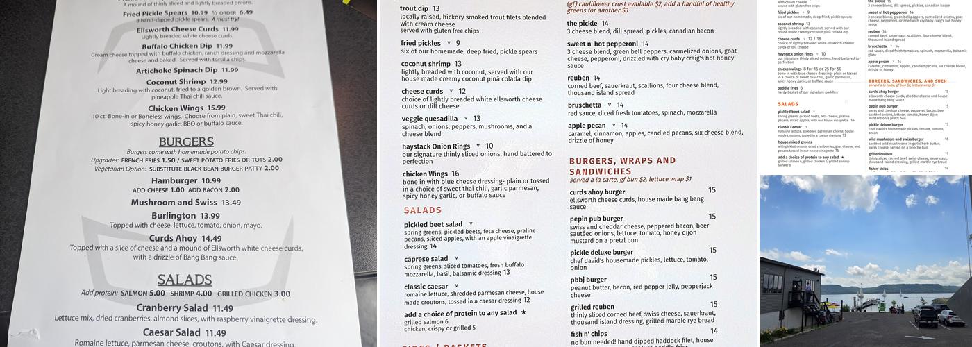 The Pickle Factory Menu