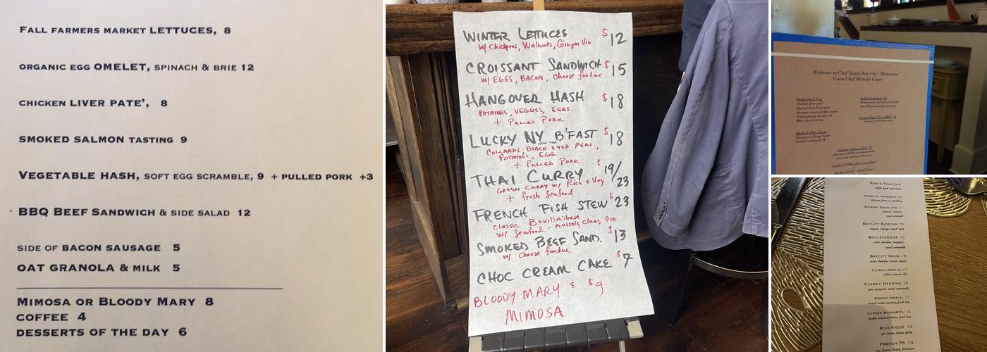 Chef Shack Bay City Menu