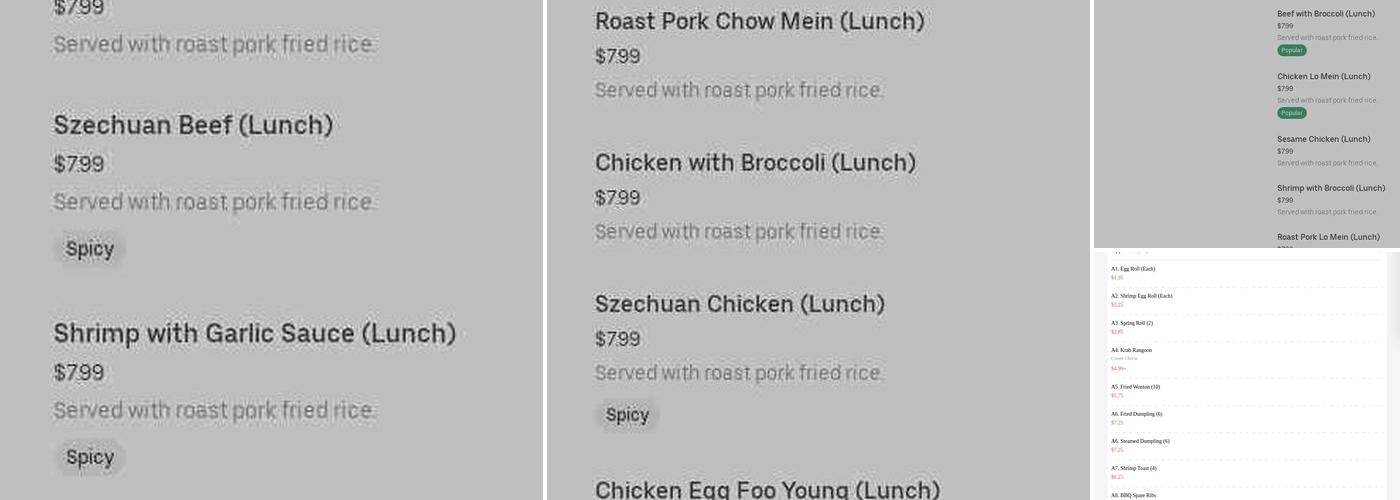 China Kitchen Inc Menu