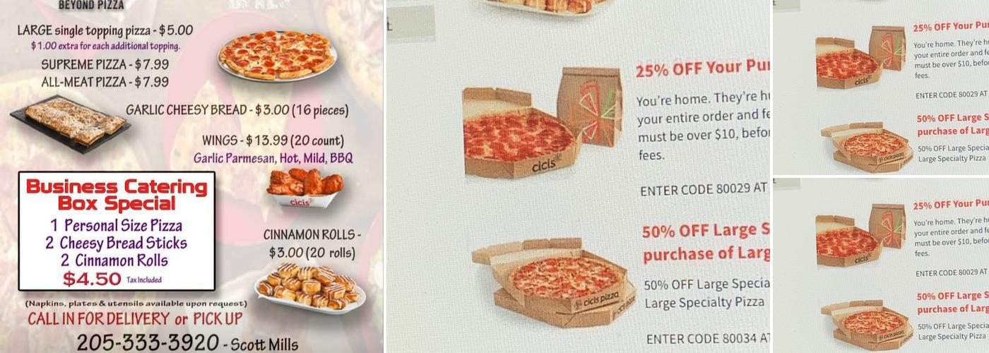 Cicis Pizza Menu
