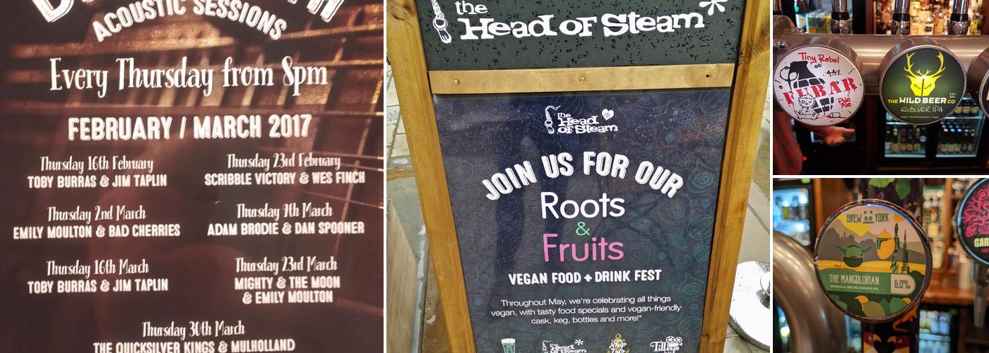 The Head of Steam Hull Menu