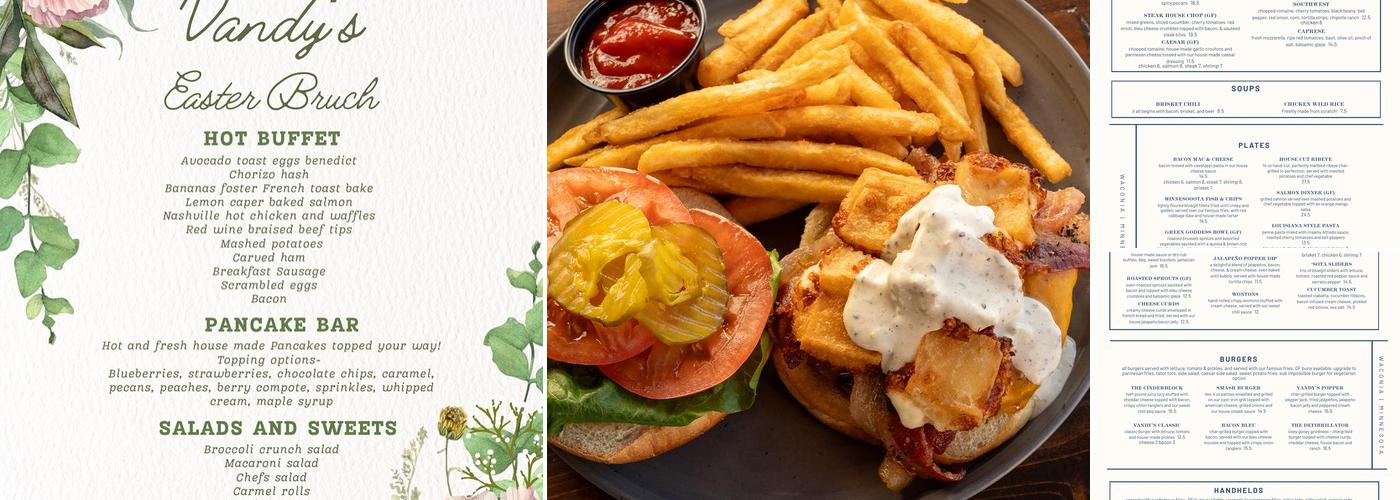 Vandy's Grille Menu