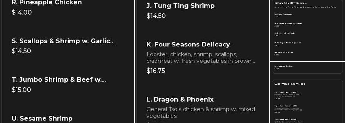 New Sing Mee Kitchen Menu