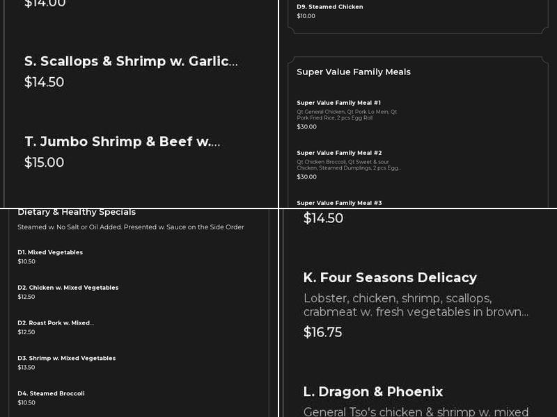 New Sing Mee Kitchen Menu