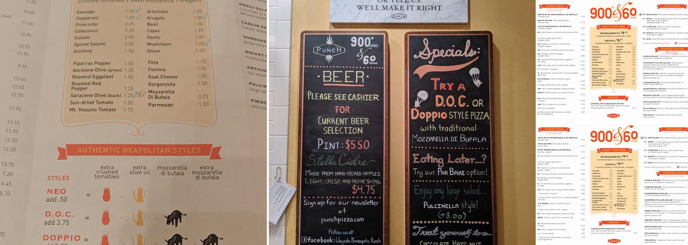 Punch Pizza Wayzata Menu