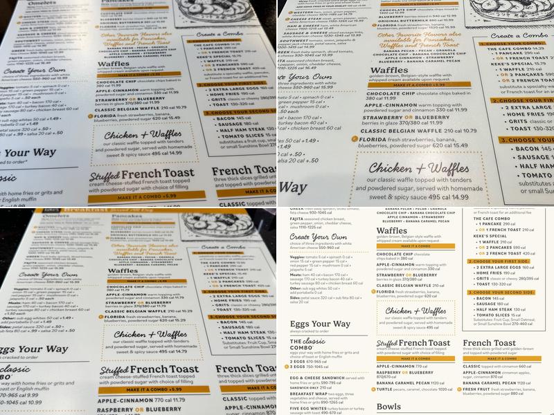 Keke's Breakfast Cafe Menu