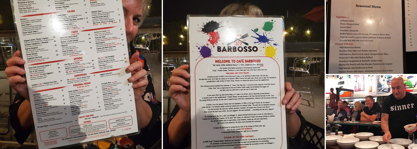 Cafe Barbosso Menu