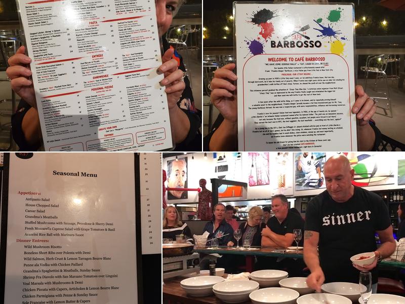 Cafe Barbosso Menu