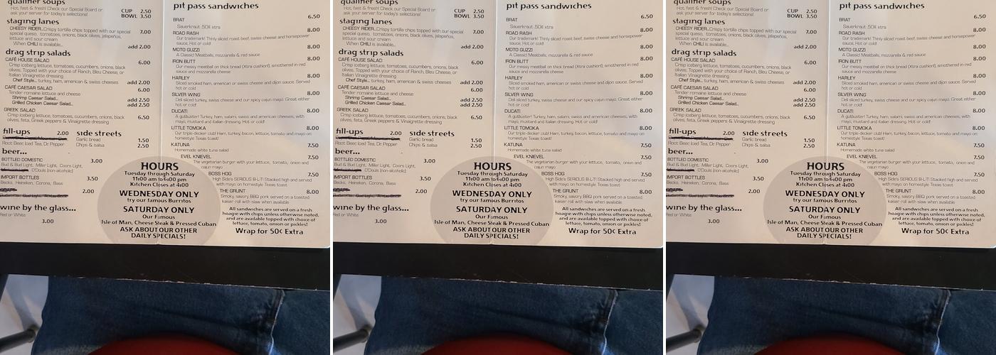 High Side Cafe Menu