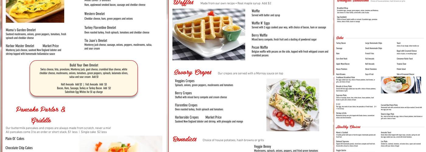 Eggstraordinary Cafe Menu
