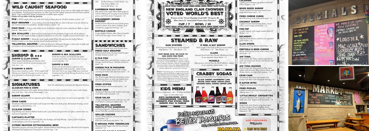 Captain Curt's Crab & Oyster Bar - Siesta Key Menu