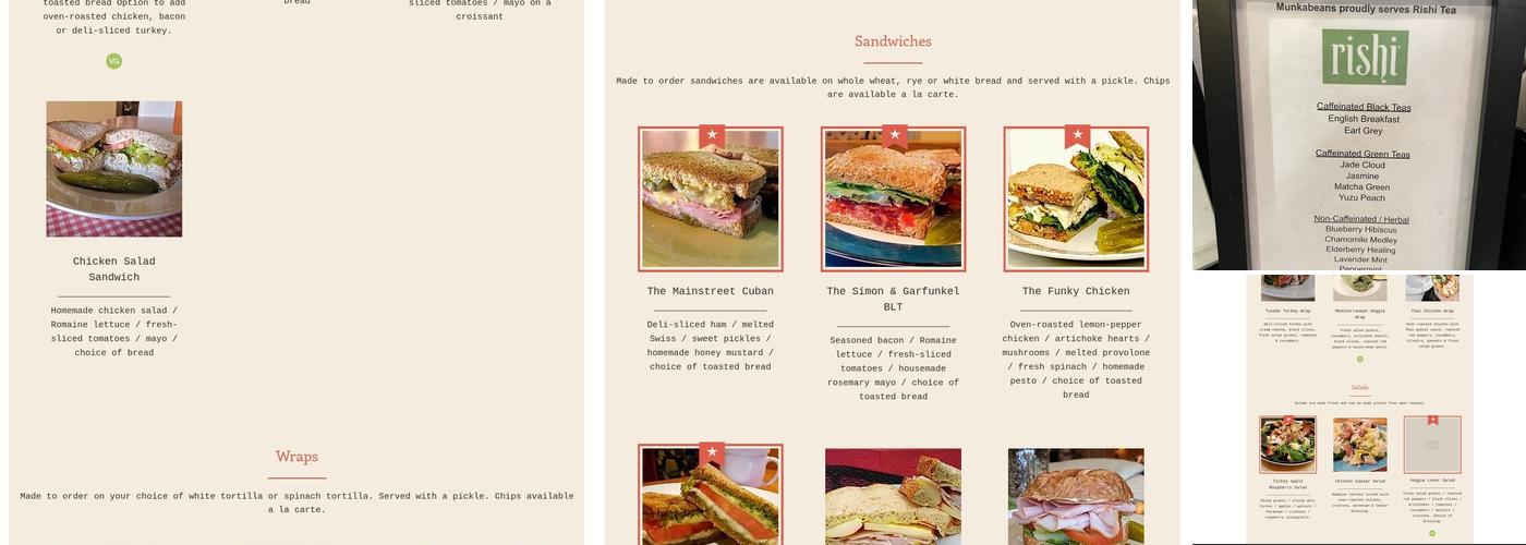 Munkabeans Coffeehouse Menu